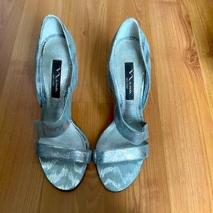 Silver dress shoes